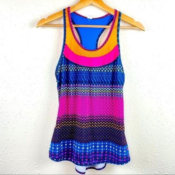 FILA Colorful Razerback Tank Top Geometric XS - Picture 1 of 6